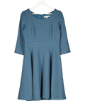 Boden Blue Kate Wool Knee Length Dress UK 12