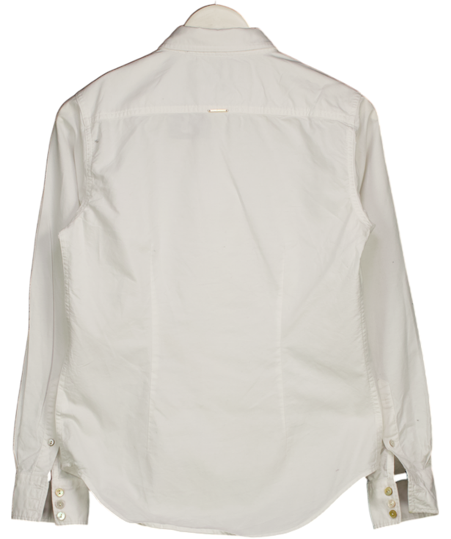 HOLLAND COOPER Classic Hc Monogram Oxford Shirt White UK 6