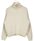 ANINE BING Cream Sydney High-neck Wool And Alpaca-blend Knitted Jumper UK XS