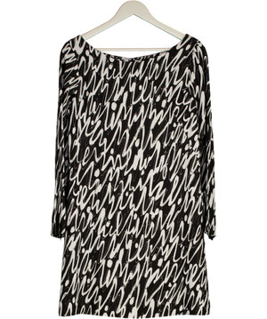 Milly Black & White Print Silk Mini Dress UK 8