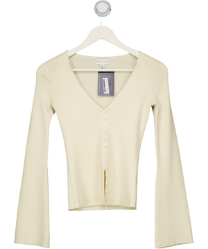 PRETTY LAVISH Cream Tia Knit Top UK XS