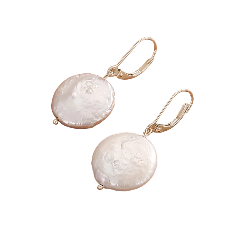 925 Sterling Silver Baroque Pearl Drop Earrings