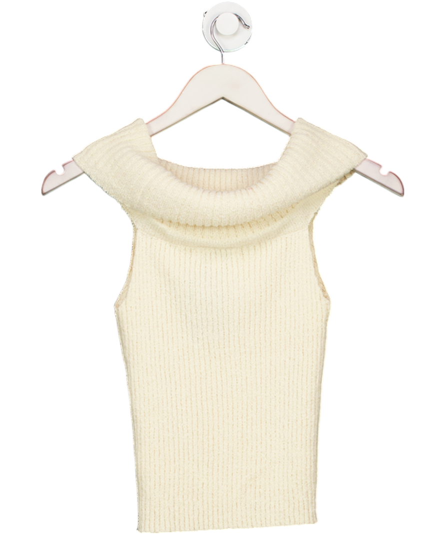 Emory Park Cream High Neck Tank Top UK S