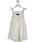 BLOOM IN White Cotton Smocked Dress With Fairy Embroidery 2 Years