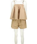 DEIJI STUDIOS Yellow Yellow/ Green Check 100% Organic Cotton Cami & Shorts Set UK M