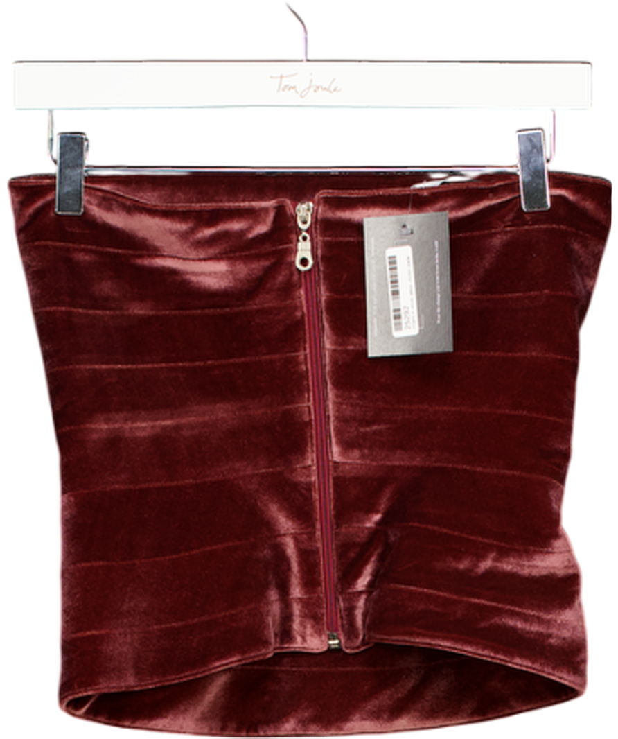 Normaillot Pink Velvet Bandeau Top UK XS