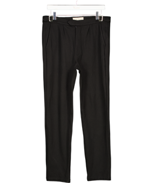 PREVU STUDIO Black Rayon Blend Tapered Leg Trouser UK S