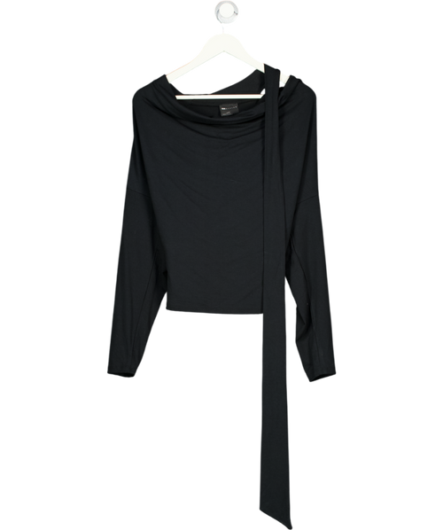 ASOS Black Cowl Neck Batwing Top With Scarf Detail UK S