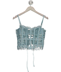 Lounge Underwear Baby Blue Lace Corset Top - Fuller Cup UK S