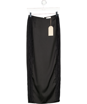 Meshki Black Bellamy Lace Midi Skirt UK XS