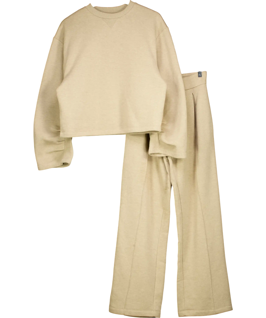 ASOS 2-piece Beige Marl Sweatshirt And Straight Leg Jogger Set UK XS