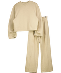ASOS 2-piece Beige Marl Sweatshirt And Straight Leg Jogger Set UK XS