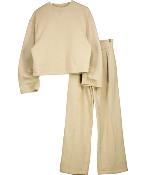 ASOS 2-piece Beige Marl Sweatshirt And Straight Leg Jogger Set UK XS