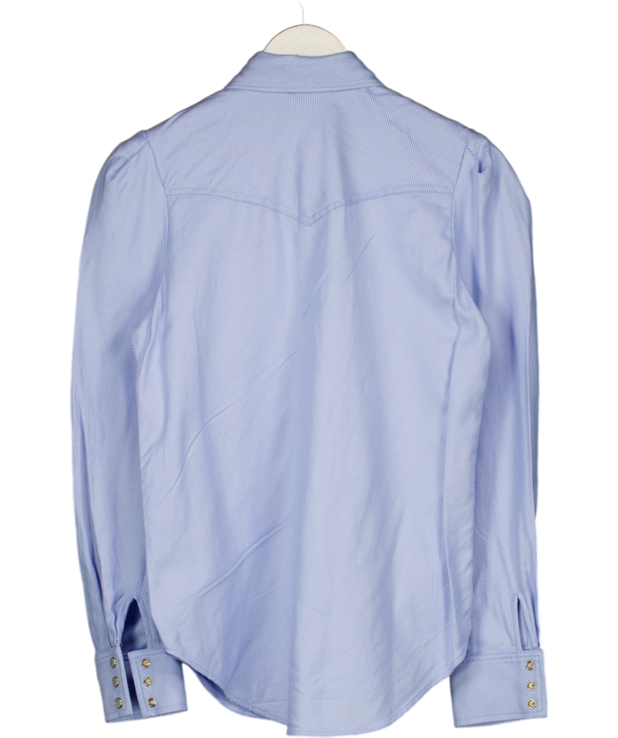 PETERSYN Blue Puff Sleeve Shirt UK S