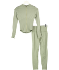 SEFI Green 2-piece Activewear Leggingd And Zip Jacket Set UK XS/S