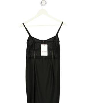 Femme Luxe Black Polka Dot Mesh Mariana Mini Dress UK L
