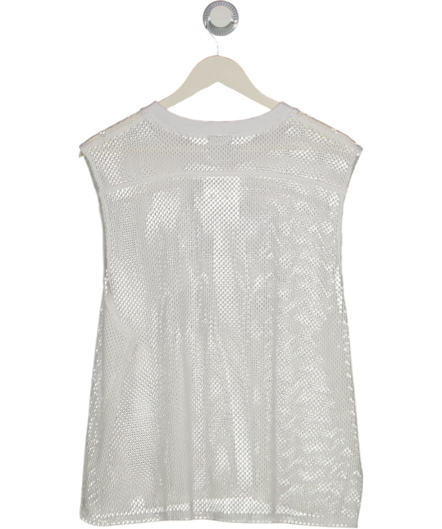 gymshark White Mesh Oversized Tank UK M