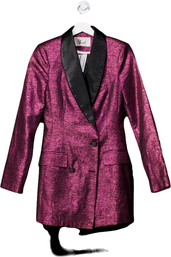 Scribe of London Purple Sparkle Blazer Dress UK 8