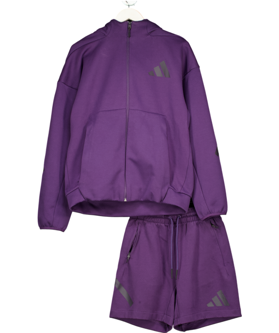 adidas Purple Z.n.e. Shorts (s) And Zip Up Hoodie (m) Set UK S/M