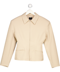 ASOS Beige Fitted Zip Through Blazer UK 10