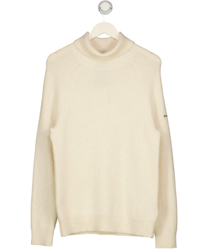 SUPERDRY Cream Alpaca Chunky Roll Neck Jumper UK L