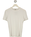cos White Slim Cotton Raglan T-shirt UK XS