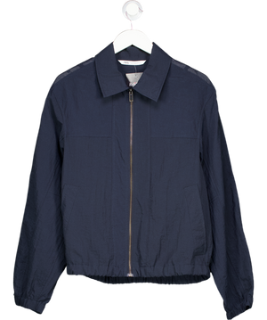 ZARA Blue Sheer Textured Zip Jacket UK M