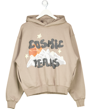 BROKEN PLANET Brown Hoodie ‘cosmic Peaks' UK M