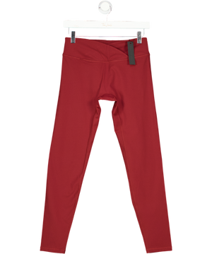 ONER ACTIVE Burgundy Red Activewear Leggings UK L