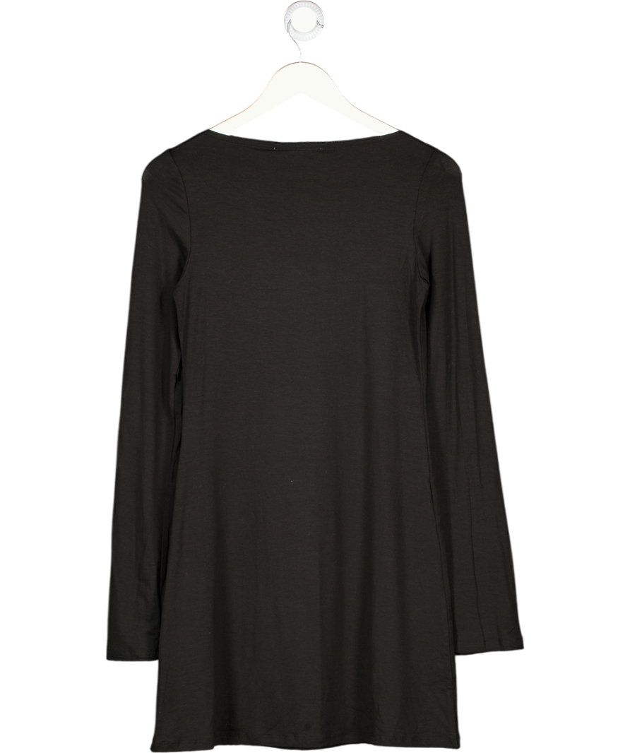 WEEKDAY Black Boatneck Long Sleeve Dress UK S
