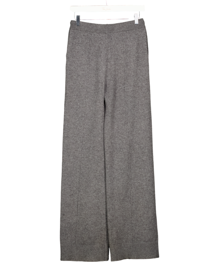 HOUSE OF CB Grey Yalina Charcoal Cashmere Blend Trousers UK S
