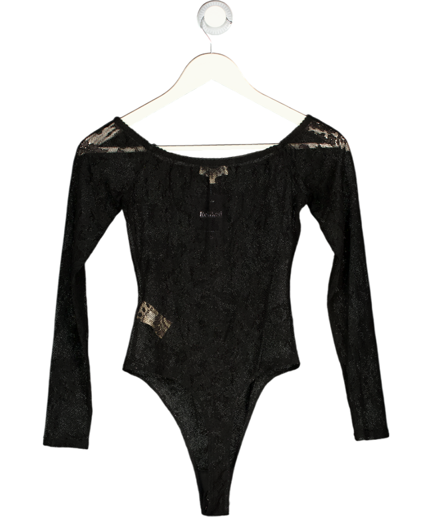 L'AGENCE Black Peonie Lace Bodysuit UK S