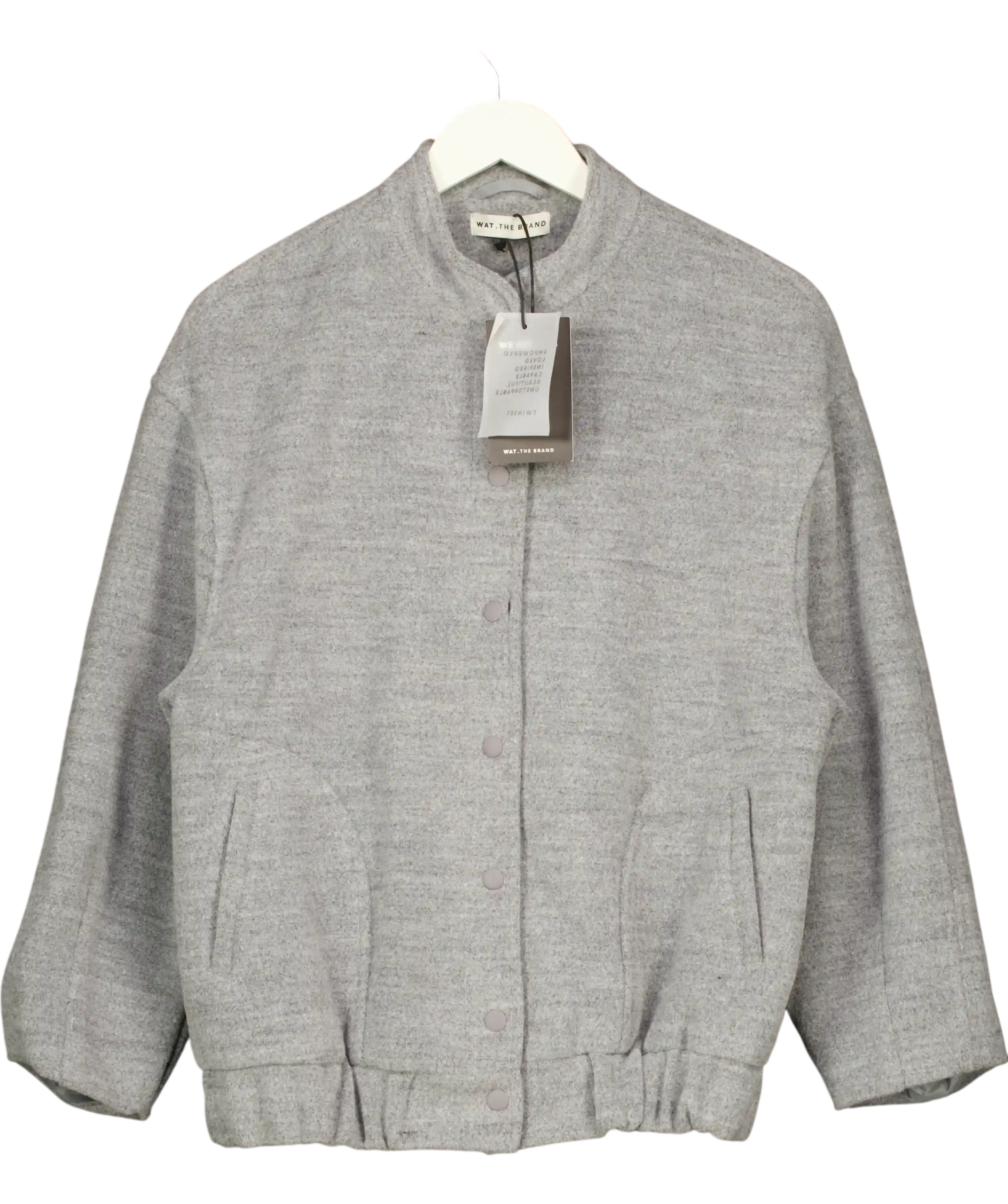 WAT. THE BRAND Ultimate Bomber Jacket In Grey UK 10