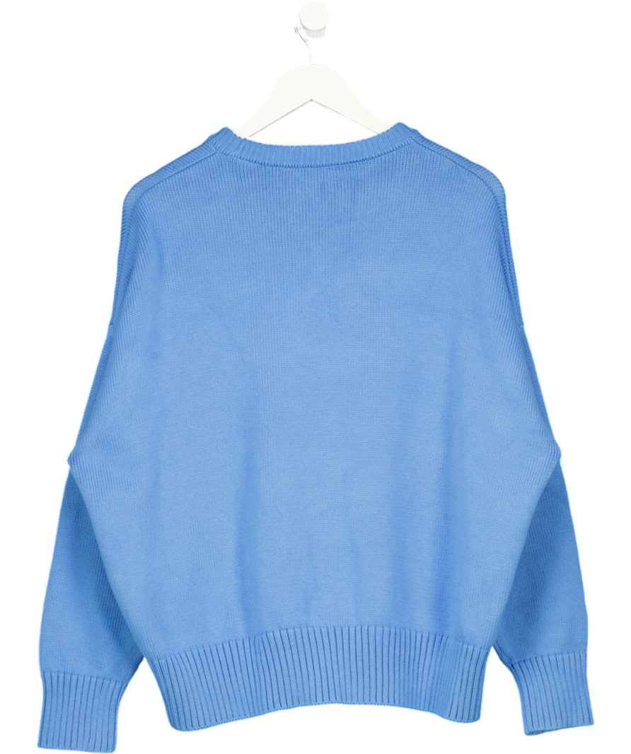 Ami Blue Wool Crewneck Sweater UK S/M