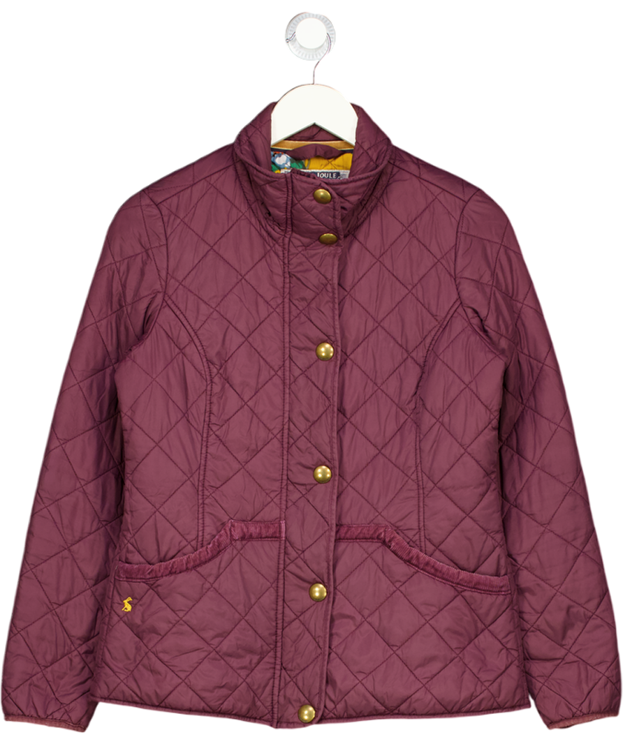 JOULES Dark Purple Quilted Jacket UK 12