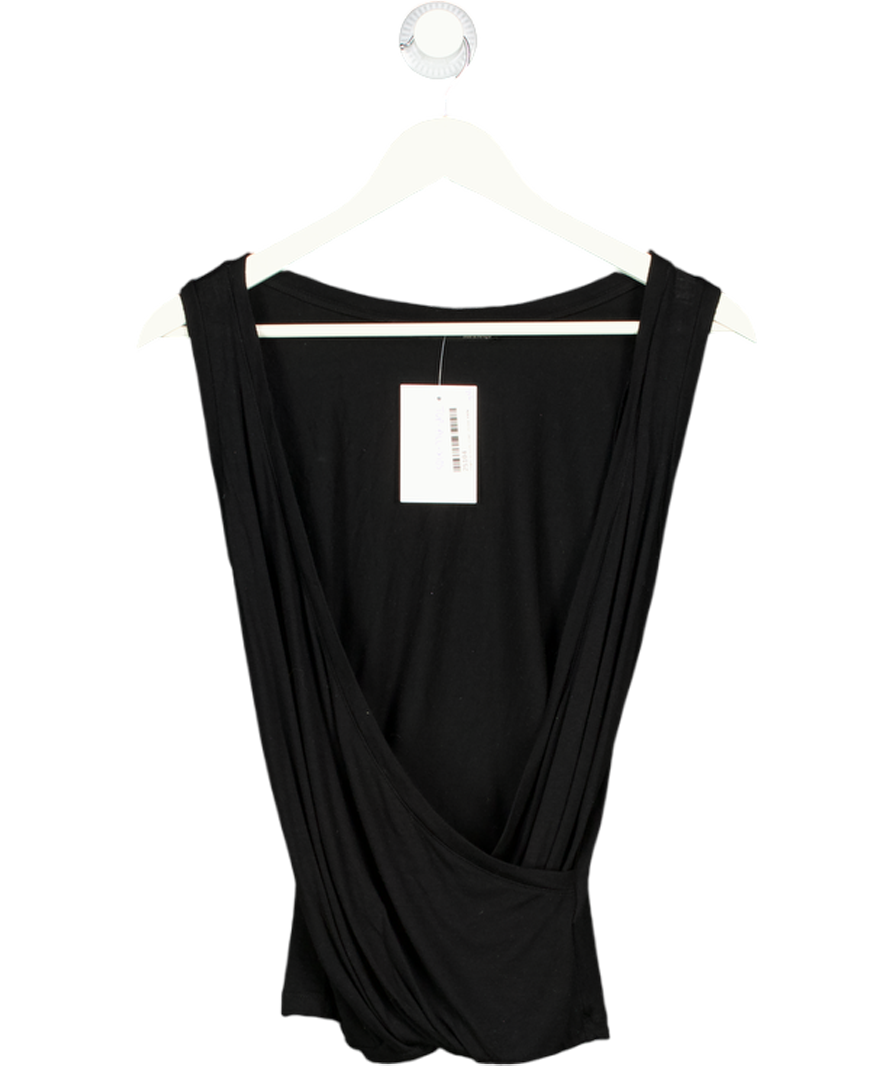 AllSaints Black Sleeveless Wrap Kerin Vest UK S