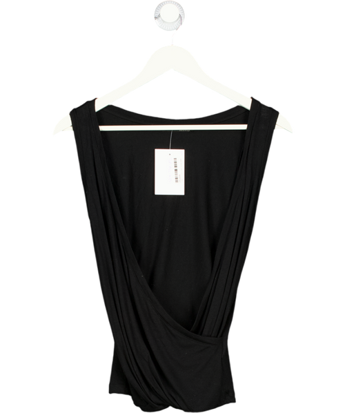 AllSaints Black Sleeveless Wrap Kerin Vest UK S