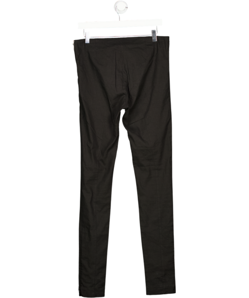 ACNE STUDIOS Black Linen Blend Best Stretch Taper Trousers With Ankle Zips Fr38 UK 10