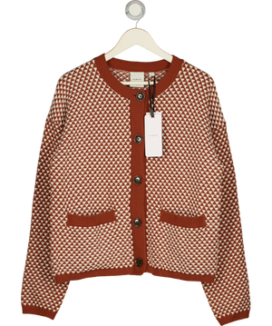 VARLEY Elmwick Knit Jacket In Maple Brown UK M