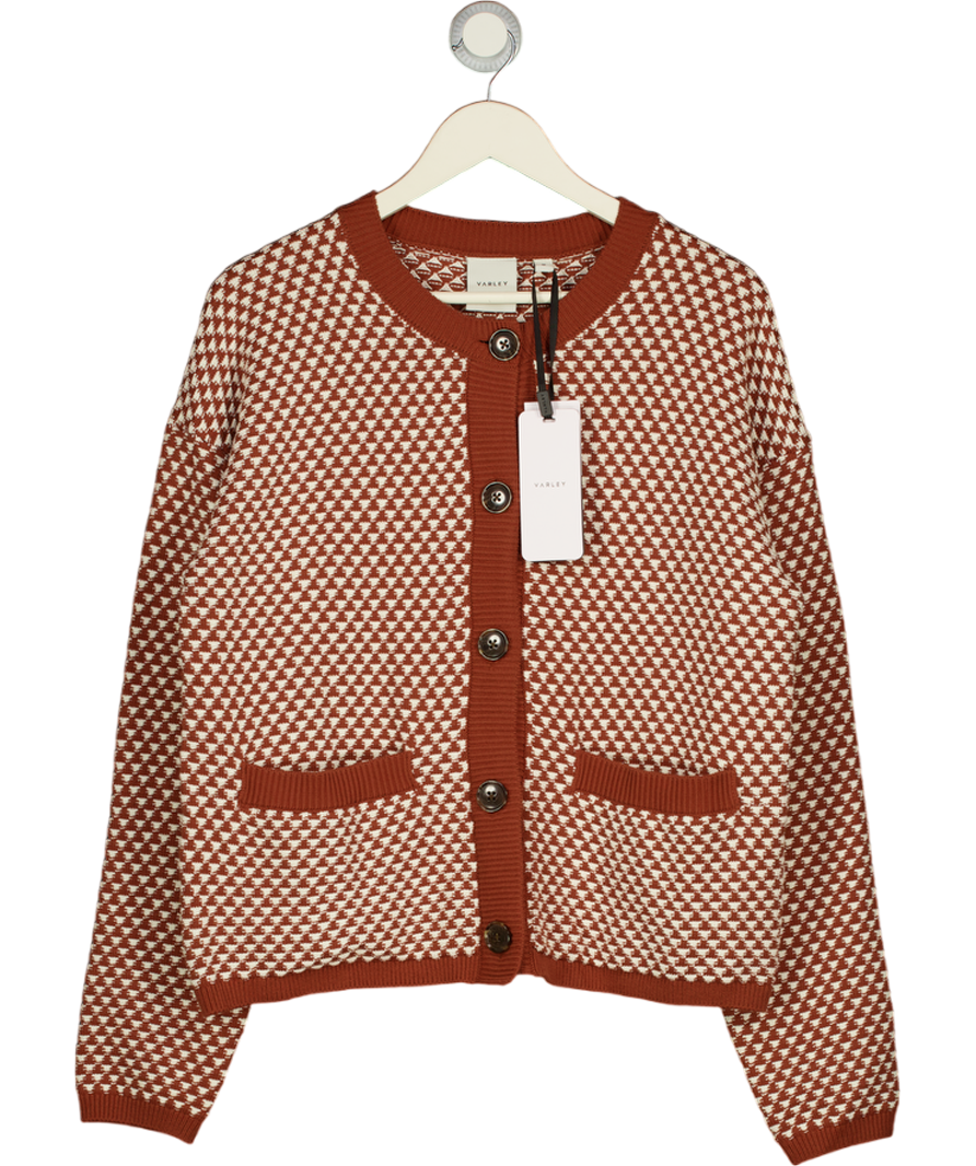 VARLEY Elmwick Knit Jacket In Maple Brown UK M