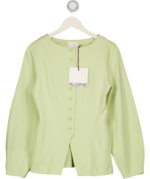 ALIGNE Pale Green Bonnie Ponte Waisted Blazer UK 10