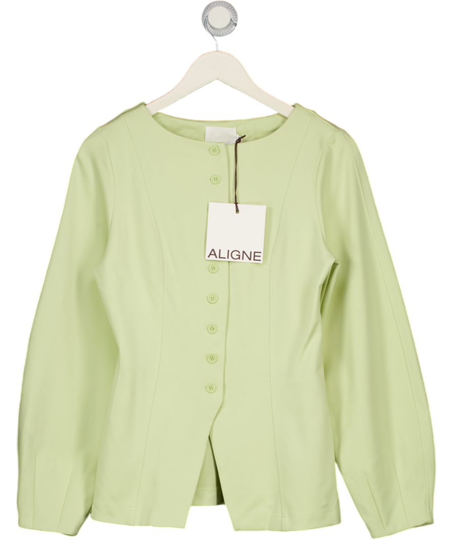 ALIGNE Pale Green Bonnie Ponte Waisted Blazer UK 10