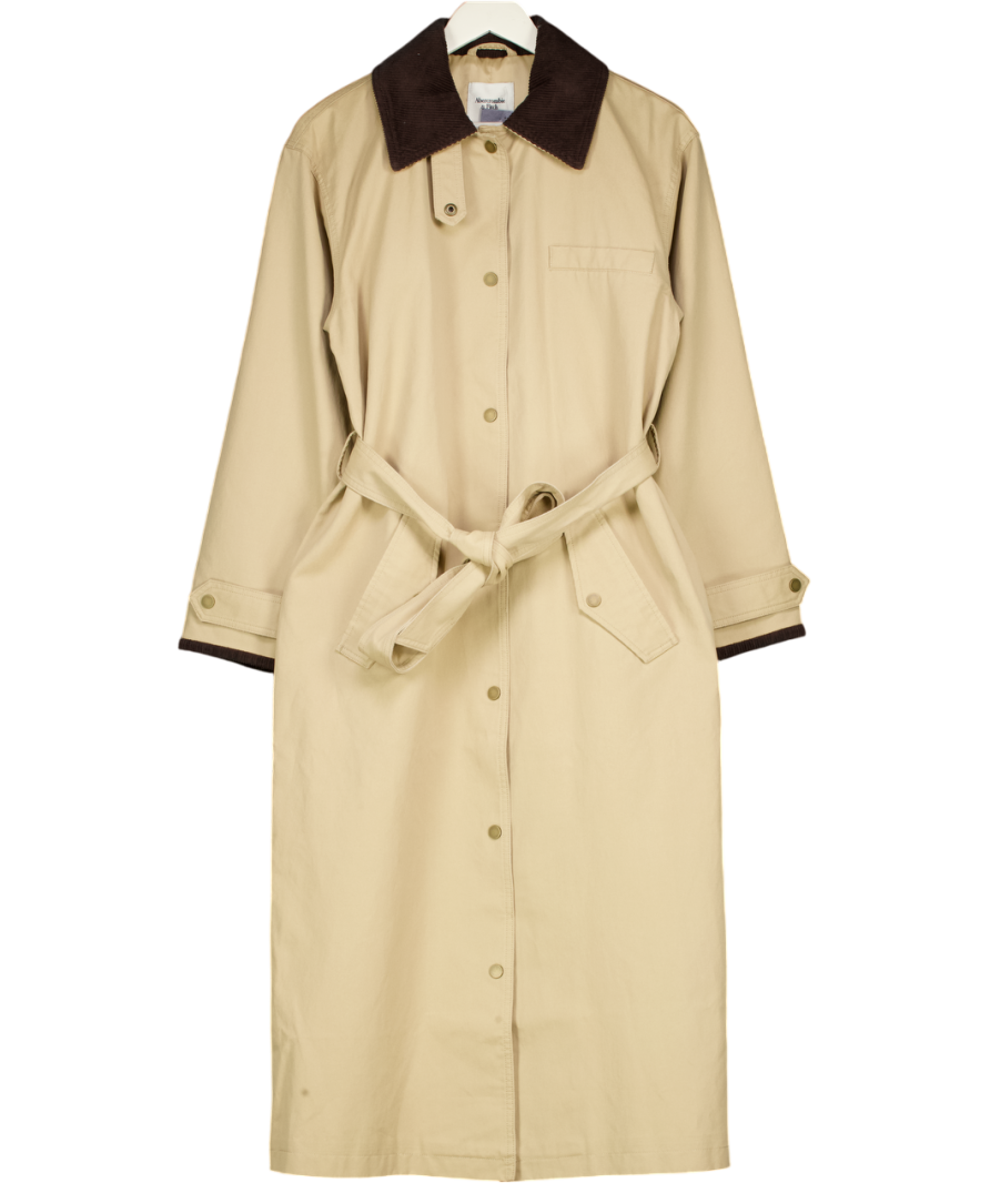 Abercrombie & Fitch Beige Waxed Mac Coat UK M