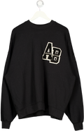 ANINE BING Black Miles Oversized Cotton-jersey Sweatshirt UK M