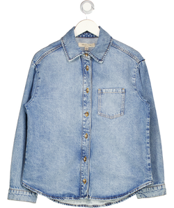 Nobody's Child Blue Denim Oversized Jacket UK 8
