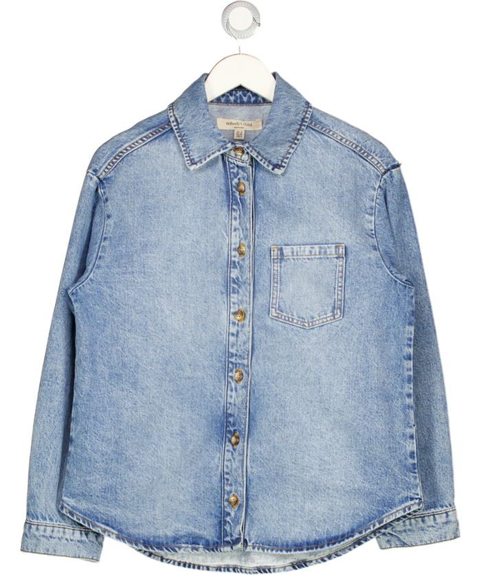 Nobody's Child Blue Denim Oversized Jacket UK 8