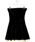 HOUSE OF CB Marilla Black Velvet Strapless Dress UK XS