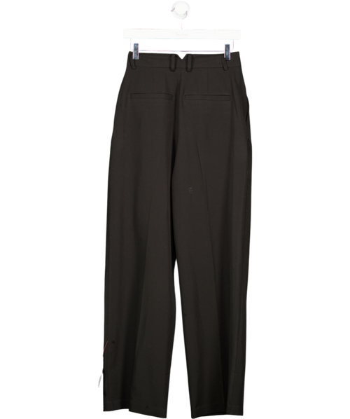 ASOS Black Pleated Barrel Leg Trousers UK 8