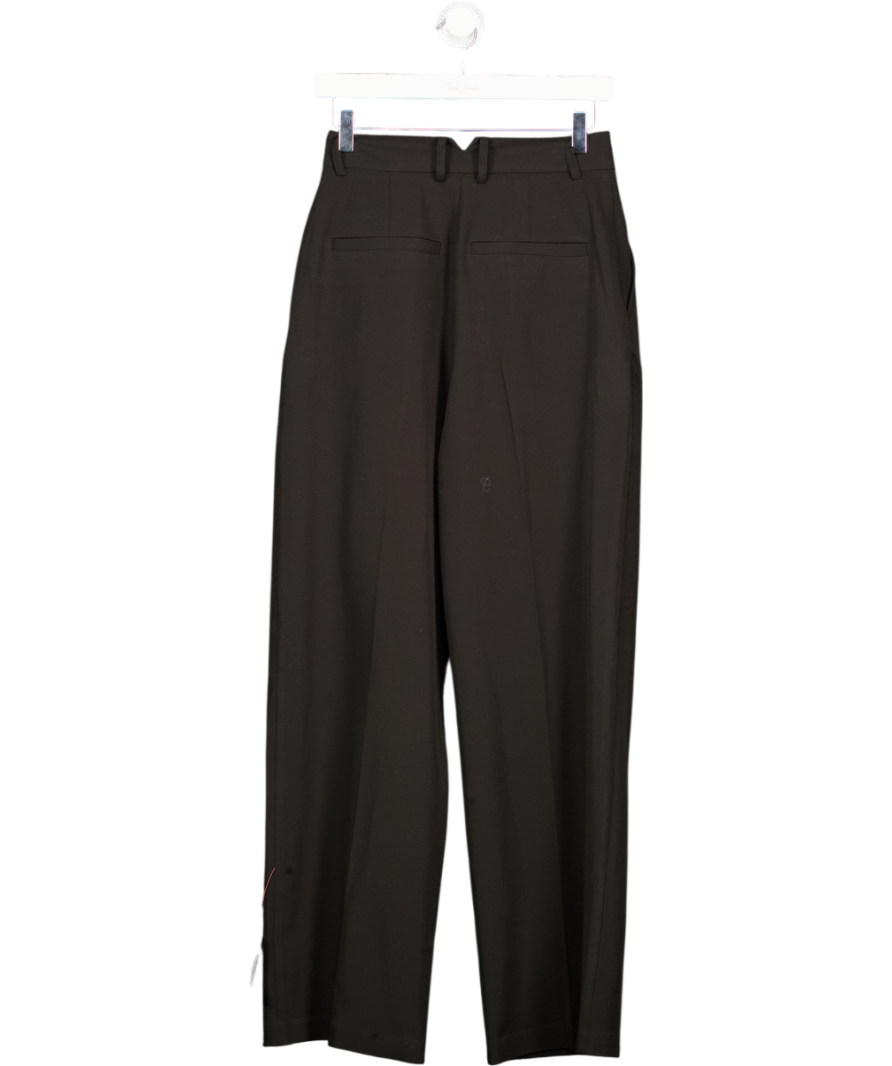 ASOS Black Pleated Barrel Leg Trousers UK 8
