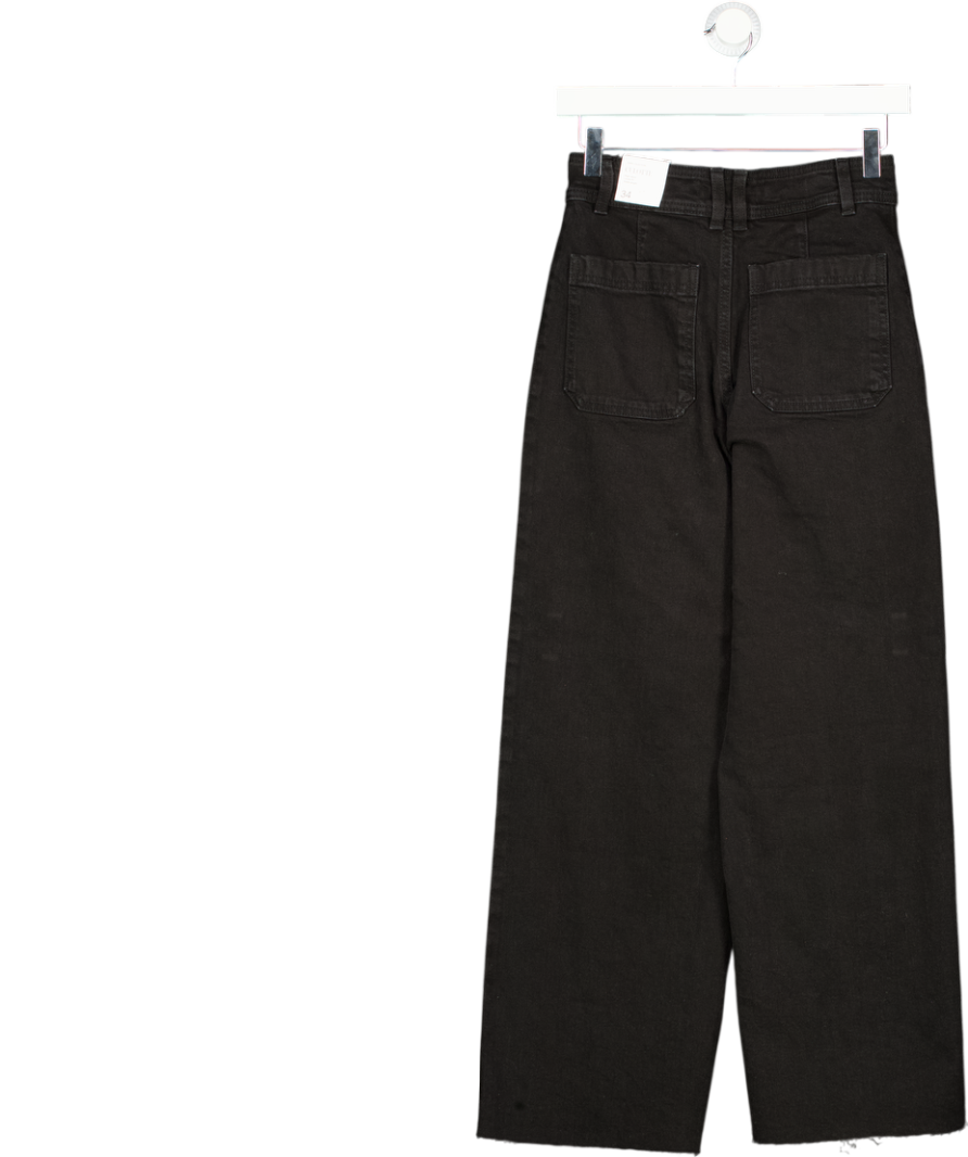 MANGO Black Catherin Culotte High Rise Jeans UK 6